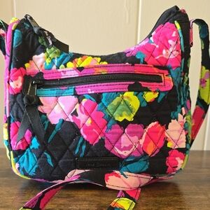 Vera Bradley Black and Pink Quilted Crossbody Bag